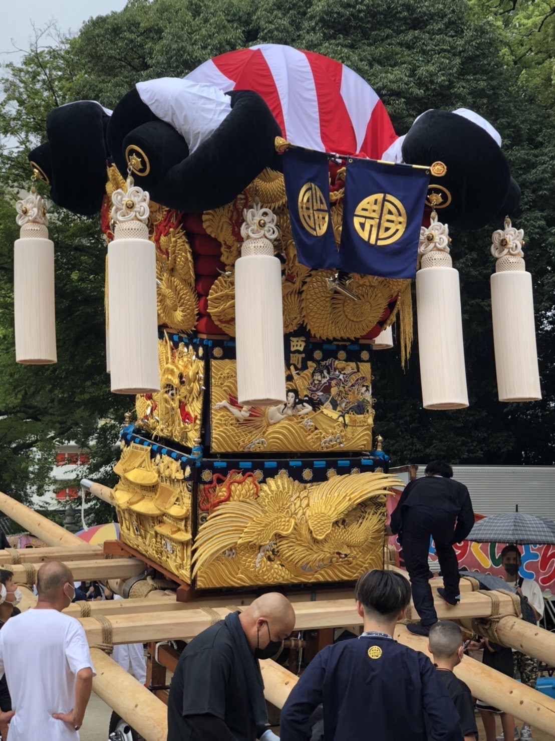 新居浜太鼓祭り先代大江太鼓台のふとん締め額 - その他